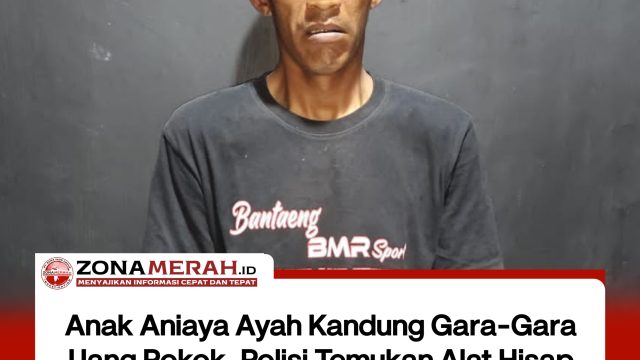 Anak Aniaya Ayah Kandung Gara-Gara Uang Rokok, Polisi Temukan Alat Hisap Sabu Saat Penangkapan