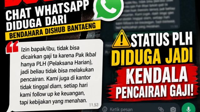 Bocor! Diduga Chat Whatsapp Bendahara Dishub Bantaeng Sebut Status Plh Jadi Kendala Pencairan Gaji Anggotanya