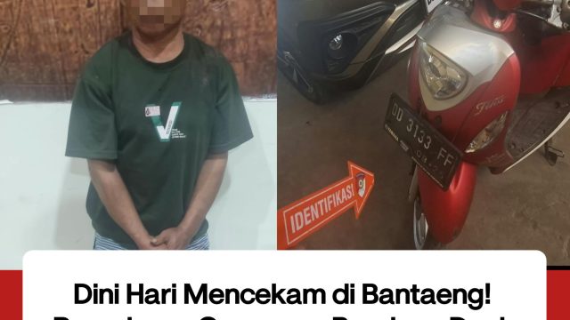Dini Hari Mencekam di Bantaeng! Percobaan Curanmor Berujung Duel, Satu Pelaku Dibekuk