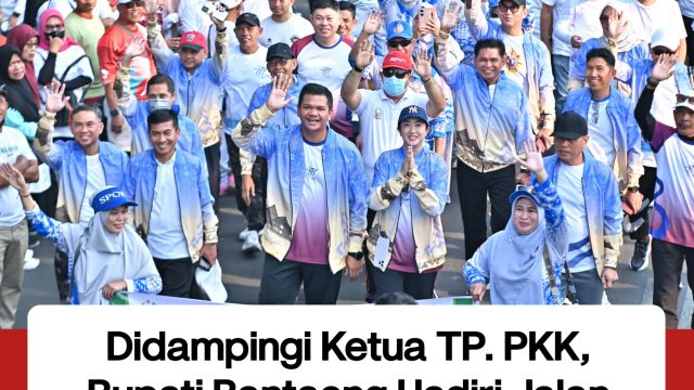 Didampingi Ketua TP. PKK, Bupati Bantaeng Hadiri Jalan Sehat Anti Mager Sulsel